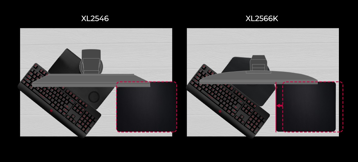XL2566K providing players the comfort and convenience playing experience with customizable features, smaller base