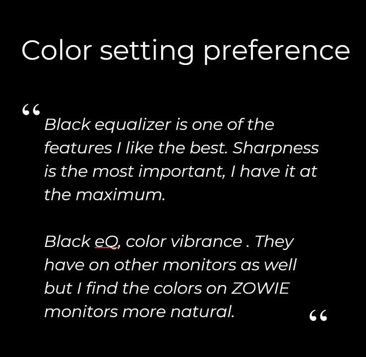 Color setting preference