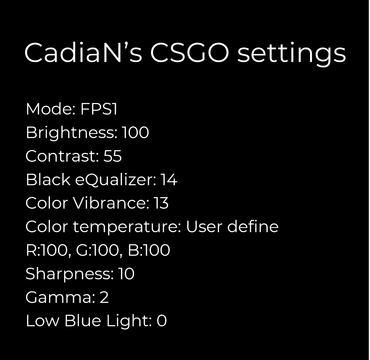 CadiaN’s CSGO settings
